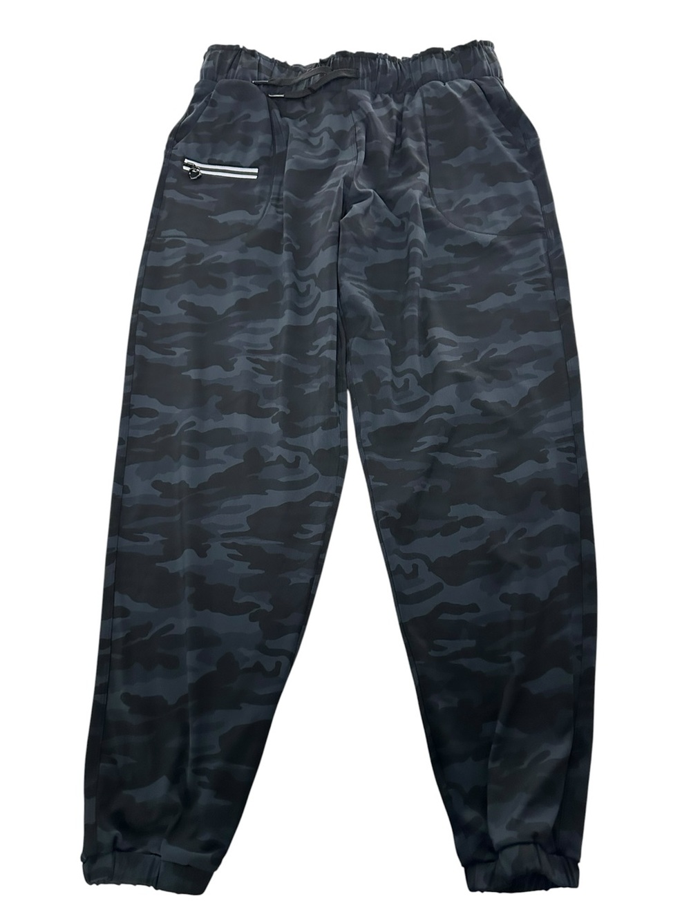 Black & Navy Blue Camouflage / Classic Joggers / Large / Activewear Workout Emo